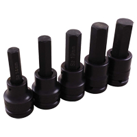 Jeu de douilles pour cl&eacute; &agrave; chocs, Hexagonale, Prise 3/4", 5 mrcx Par Equipment
