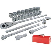 Socket & Attachment Set, 26 Pcs, 3/4" Drive Size Par Equipment