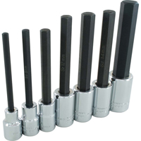 Extra Long Hex Head  Socket Set, Hex, 1/2" Drive, 7 Pcs Par Equipment