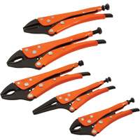 Straight Curved & Long Nose Locking Pliers Set, 5 Pieces TYR832 | Par Equipment
