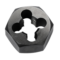Hex Rethreading Die Nut, 1"/1-1/4" Dia., 1/4"-18 Thread, Carbon Steel/Chromium Steel Par Equipment