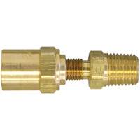 Raccord pour boyau r&eacute;utilisable filetage NPT 1/4", 5/8" dia., Laiton Par Equipment