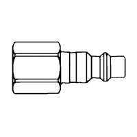 Quick Couplers - 1/2" Industrial, One Way Shut-Off - Plugs, 3/8" TZ154 | Par Equipment