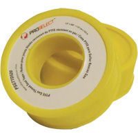 Gas & Oil PTFE Pipe Thread Tape, 12.7 mm (1/2") x 6.6 m (21.67'), Yellow Par Equipment