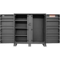 Armoire de rangement avec tablettes pour le chantier, Acier, 47,5 pi³, Gris Par Equipment