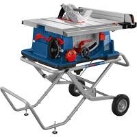 Worksite Table Saw with Gravity-Rise Wheeled Stand, 120 V, 15 A, 3650 RPM UAJ681 | Par Equipment
