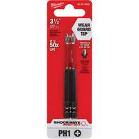Shockwave Impact Duty Screwdriver Bit, Phillips, #1 Tip, 1/4" Drive Size, 3-1/2" Length Par Equipment