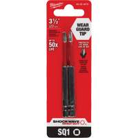 Shockwave Impact Duty Screwdriver Bit, Square, #1 Tip, 1/4" Drive Size, 3-1/2" Length Par Equipment