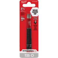 Shockwave Impact Duty Screwdriver Bit, Torx, T-25 Tip, 1/4" Drive Size, 3-1/2" Length Par Equipment