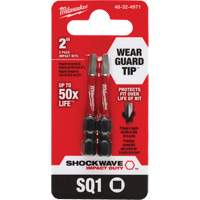Embout de tournevis Shockwave Impact Duty, Carr&eacute;e, #1, Prise 1/4" Par Equipment