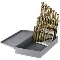Drillco&reg; Heavy-Duty Jobber Length Drill Bit Set, 15 Pieces, Cobalt Par Equipment
