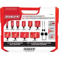 Ensemble de scie-cloche bim&eacute;tallique pour &eacute;lectricien, 16 morceaux Par Equipment