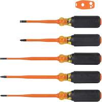 Slim-Tip Insulated Screwdriver Set, 1000 V, 6 Pcs Par Equipment