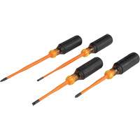 Slim-Tip Insulated Screwdriver Set, 1000 V, 4 Pcs Par Equipment