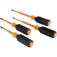 Slim-Tip Insulated Screwdriver Set, 1000 V, 4 Pcs Par Equipment