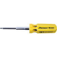 Hex-Calibre SAE Multi-Bit Screwdriver, Plastic Handle Par Equipment