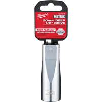 Metric Socket with Four Flat Sides, 20 mm, 1/2" Drive, 6 Points, Deep Par Equipment
