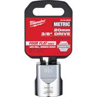 Metric Socket with Four Flat Sides, 20 mm, 3/8" Drive, 6 Points Par Equipment
