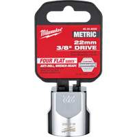 Metric Socket with Four Flat Sides, 22 mm, 3/8" Drive, 6 Points Par Equipment