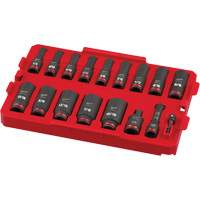 Jeu de douilles profondes 3/8" Shockwave Impact Duty Packout, 17 Mcx, Chocs, Prise de 3/8", Profond Par Equipment