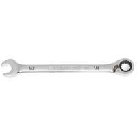 90-Tooth Reversible Ratcheting Wrench, 12 Point, 1/2", Chrome/Polished Finish Par Equipment