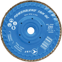 Disque &agrave; feuillets PowerBlend TRM QC ajustable, 4-1/2" x 5/8"-11, Type 27, Grain Z60, Alumine de zirconium Par Equipment