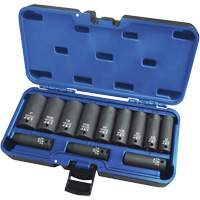 PS1238D Sockets - Sets, 12 Pcs, Impact, 3/8" Drive Size, Deep Par Equipment