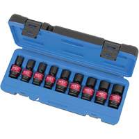 PSU912M Universal Socket Sets, 9 Pcs, Impact, 1/2" Drive Size Par Equipment