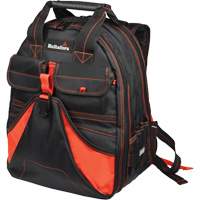 Deluxe Tool Backpack, Black/Red, Ballistic/Polyester Par Equipment