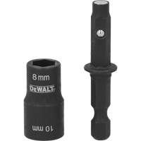 Tourne-écrou à double embout détachable prêt pour les chocs, 10 mm/8 mm prise, 2" lo, Magnétique UAX491 | Par Equipment