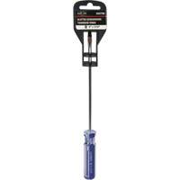 Tournevis &agrave; fente bleu transparent avec bandes, Tige de 3/16", Ronde, Prise en Plastique Par Equipment