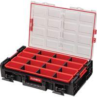 Arx X-Large Organizer with Long Bins, 23" x 15-1/5" x 5", Black Par Equipment