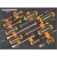 Slotted Dual Material Screwdriver Set in Foam Storage Tray, 9 Pcs. Par Equipment
