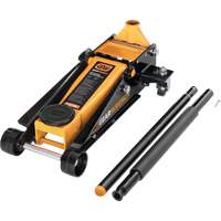 Heavy-Duty Floor Jack, 3 Ton(s) Capacity, 5-1/4" Lowered, 18-1/4" Raised, Manual Hydraulic Par Equipment