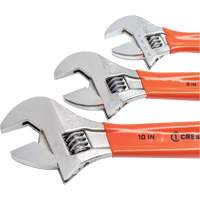 Cushion Grip Wrench Set, Adjustable, 3 Pieces Par Equipment