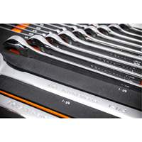12-Point Long Pattern Combination SAE Wrench Set in Foam Storage Tray, Open-Ended, 19 Pieces, Imperial Par Equipment