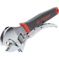 Locking Adjustable Dual Material Wrench, 10" L, 2-18/25" Max Width, Chrome/Polished Par Equipment