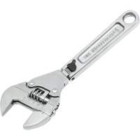 Adjustable Ratcheting Flex Wrench, 8" L, 2-27/50" Max Width, Chrome/Polished Par Equipment