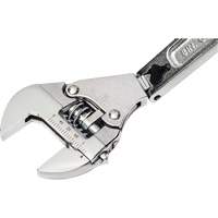 Adjustable Ratcheting Flex Wrench, 8" L, 2-27/50" Max Width, Chrome/Polished Par Equipment