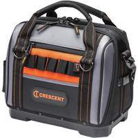 14" Tradesman Closed Top Tool Bag, Polyester, 32 Pockets, Black/Grey Par Equipment