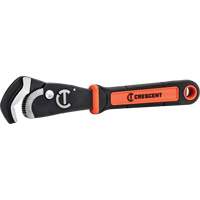 Cl&eacute; bimat&eacute;riau auto-ajustable pour tuyau, Cap des m&acirc;choires 1-1/2", Longueur 12", Fini Oxyde noir, Prise Coussin&eacute;e Par Equipment