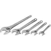 Chrome Wrench Set, Adjustable, 5 Pieces, Imperial and Metric Par Equipment