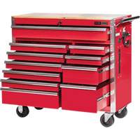PRC4211 Armoire roulante de s&eacute;rie Pro, 11 tiroirs, 42" la x 18" p x Rouge Par Equipment