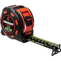 Shockforce NITE EYE Tape Measure, 1-1/4" x 25'/8 m, Metric/SAE Graduations Par Equipment