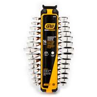 Jeu de cl&eacute;s courtes &agrave; 12 pans et 72 dents, Combinaison &agrave; cliquet, 14 morceaux, Imp&eacute;rial et m&eacute;trique Par Equipment