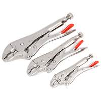 Curved Jaw Locking Pliers with Wire Cutter Set, 3 Pieces Par Equipment