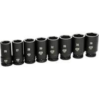 Jeu de douilles SAE &agrave; 6 pans, 8 Mcx, Chocs, Prise de 3/4", Profond Par Equipment