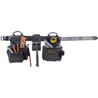 Phantom Collection 4-Piece Heavy-Duty Combo Apron, Leather, Black Par Equipment