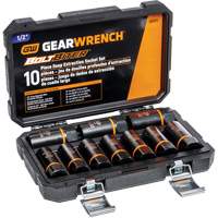 Bolt Biter Extraction Socket Set, 10 Pcs, Impact, 1/2" Drive Size, Deep Par Equipment