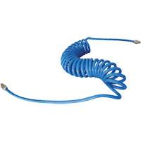 MAXAIR Coiled Hose, Air, 1/4" ID x 50' L, Polyurethane Par Equipment